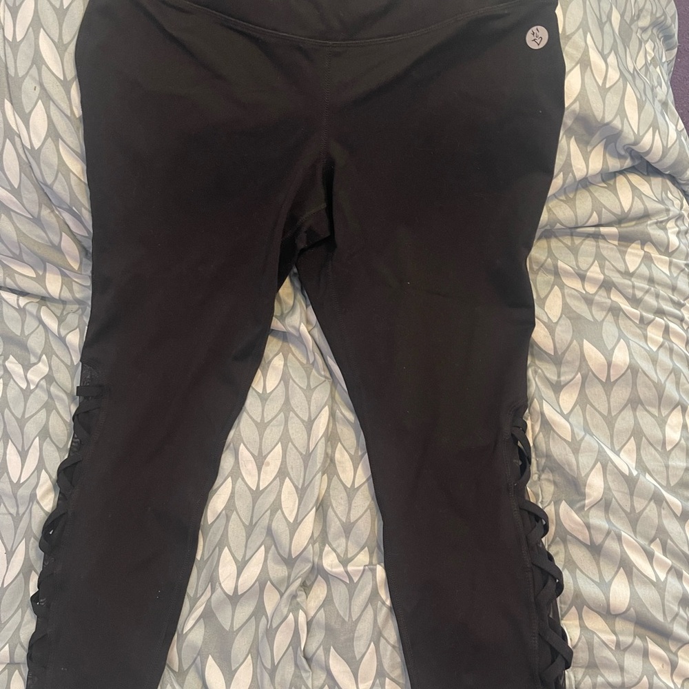 Torrid Black Lace-Up Kids Leggings